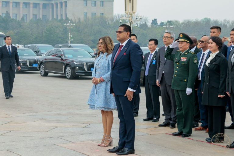 Read more about the article President Santokhi lays wreath at the People’s Heroes monument in China